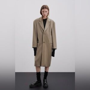 Zara ZW Collection Straight Cut Wool Coat, Limited Edition
